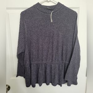 18/20 mock turtleneck 3/4 sleeve sweater